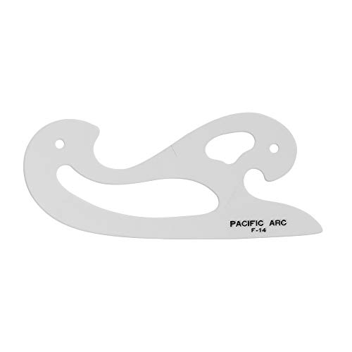 Pacific Arc Professional French Curves, Acrylic, Plain Edge, 7 Inches