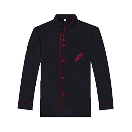 Cabilock Long Sleeve Chef Clothes Women Men Chef Coats Cotton Chef Jacket Personalized Chef Clothing For Restaurant Hotel Black