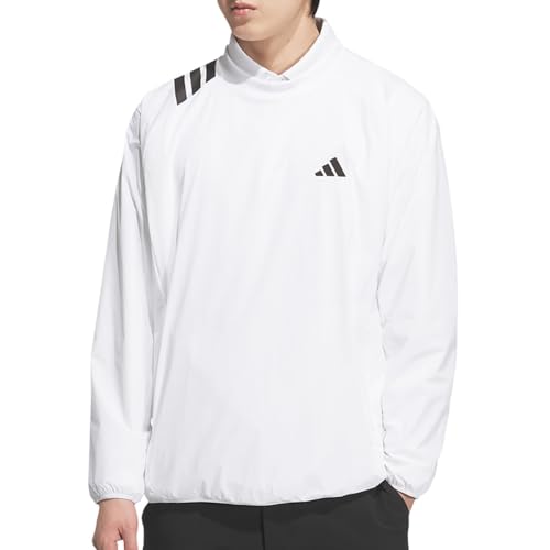 撥水 スリーストライプス プルオーバーウィンド ホワイト J/XL