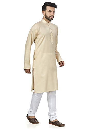 Image of BE ACTIVE Linen Blend Solid Pattern Trendy Comfortable Stylish Full Sleeve Kurta Men's Ethnic Wear