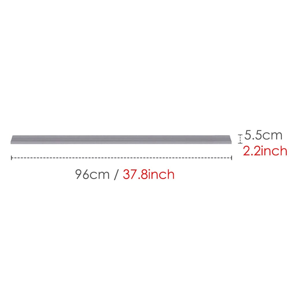 SRNS Burlete para Puerta PVC Lavable Tapón de Puerta, Tira de Sellado Inferior de Puerta Duradera para Exteriores/Interiores, Cortable de 38 Pulgadas Bloqueador de Ruido Debajo de La Puerta