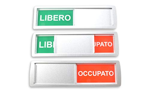 Cartelli Scorrevoli Occupato/Libero Per Porte - 2 Pezzi Con Adesivo, Per Bagni E Uffici - Foto 3