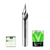Chamfer Router Bits V Groove O Flute Spiral Router Bit 30 Degree 1/4 Inch Shank CNC Carbide V-bit for Engraving and Chamfering Lettering, Ideal for Wood, Acrylic and PVC