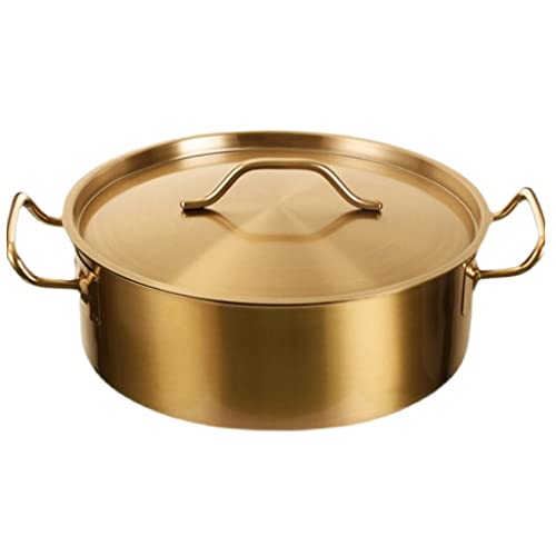 Fondue Pot de acero inoxidable dorado de 30 cm miniatura 1