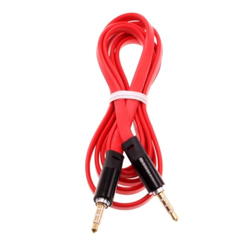 Cable AUX 3.5mm rojo plano compatible TCL