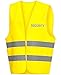 Produktbild Warnweste/Warnschutzweste/Securityweste gelb, REFLEX-DRUCK auf BRUST und RÜCKEN mit SECURITY (reflektierend)