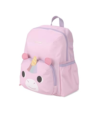 Image of Skip Hop Toddler Backpack with Adjustable Padded Straps, Front Zip Pocket and Side Bottle Pocket, Fits School Size Folders, Besties Squad, Unicorn, Age 3+