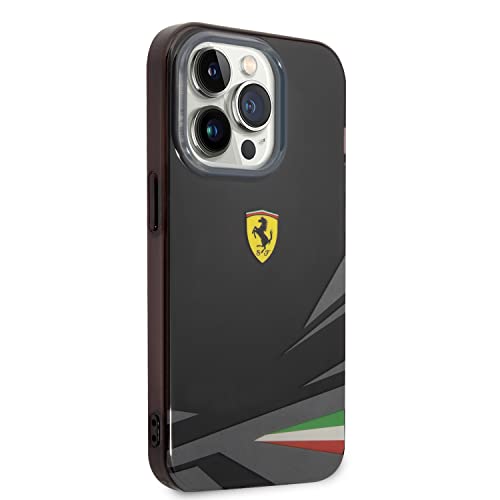 Image of CG MOBILE Ferrari iPhone 14 Pro Max Case [Official Licensed] Aperta in Leather & Carbon Fiber Protective Case /Cover Designed for iPhone 14 Pro Max (6.7-Inch) 2022 - Black