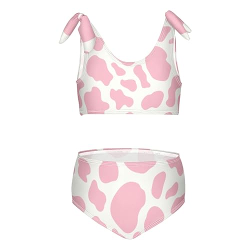Image of Girls Tankini Swimsuit 2 Piece Pink Unicorn Donuts Summer Beach Bikini Bathing Suit 3T