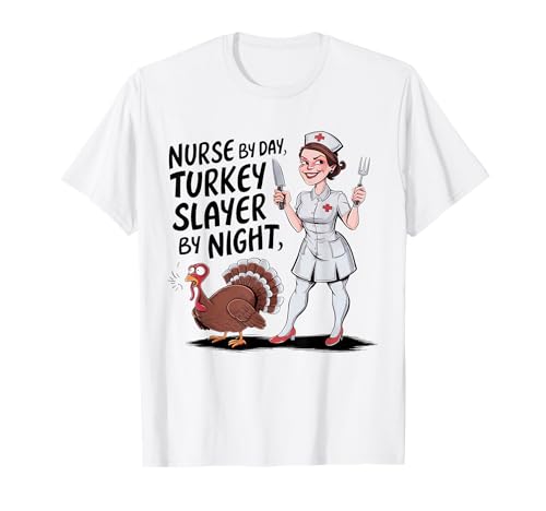 Colleghi studenti Turchia infermiera medica autunno Ringraziamento Maglietta