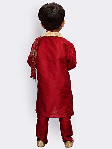 Image of JBN Creation Boys Cotton Silk Kurta and Pyjama Set