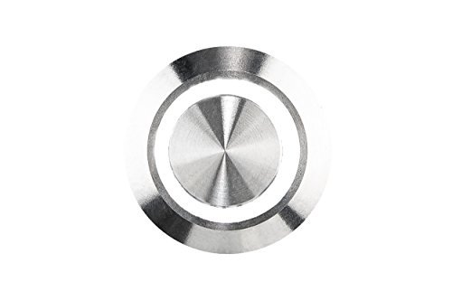 HUBER LED Klingeltaster aus Edelstahl - Türklingelknopf - Haustürklingel aus Edelstahl - Klingelschalter, Klingel, Lichtfarbe Kaltweiß, IP65, rund