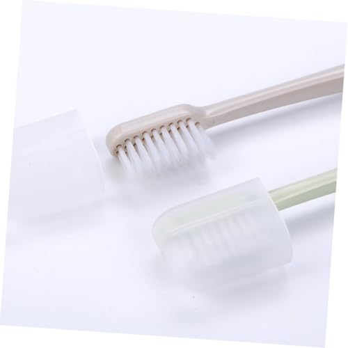 NOLITOY 4 Stück Teiliges Zahnbürsten mit Weichen Kunststoffborsten Sanfte Reinigung Blutungshemmend Ergonomischer Griff Geeignet für Erwachsene Farben und Blau für Zufällige Farbe – Bild 3