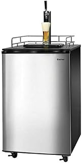 COSTWAY Full Size Kegerator, 6.1 CU. FT Single-Tap Keg Beer Cooler Refrigerator Draft