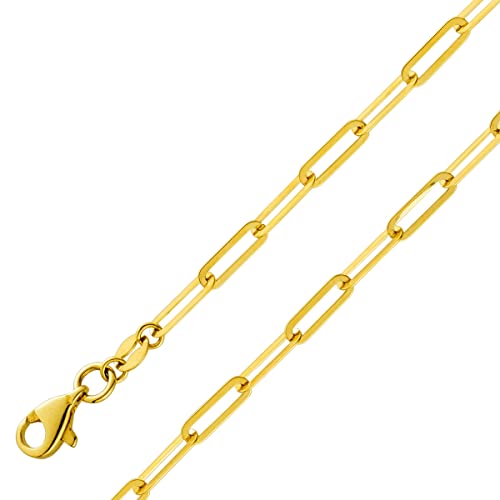 Ch.Abramowicz Paperclipkette Armband 2 7mm Gelbgold 333 8 Karat halbmassiv poliert 20
