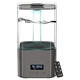 HAUEA Ultrasonic Cool Mist Humidifier, 5.5L Top-Filling Quiet Air Humidifier for Large Bedroom, Quiet Operation with Remote Control, Customized Humidity & Auto Shut-off & Timer Function