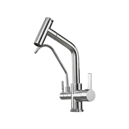 Robinet de cuisine QYYZTQY C Pipe mitigeur cuivre rotatif extractible