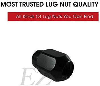 EZAccessory 20 Black Acorn Lug Nuts 1/2" Thread Size 13/16" Hex