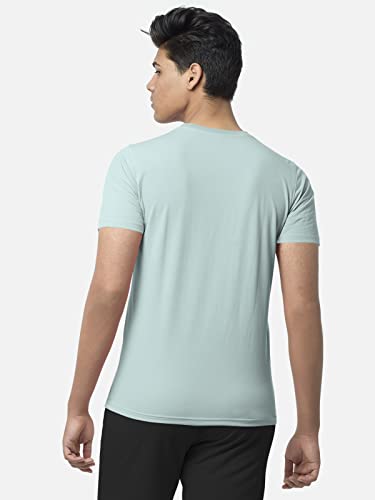 Image of BULLMER Black Trendy Typographic Printed Round Neck Half Sleeve Tshirt for Men