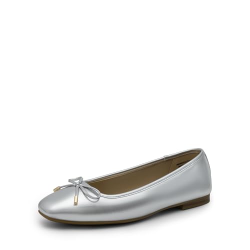 DREAM PAIRS Bailarinas Mujer Zapatos Planos de Ballet para Mujer Comodas con Plantilla Acolchada,Size 37,Plata,DWUMFA2517 DREAM PAIRS Bailarinas Mujer Zapatos Planos de Ballet para Mujer Comodas con Plantilla Acolchada,Size 37,Plata,DWUMFA2517