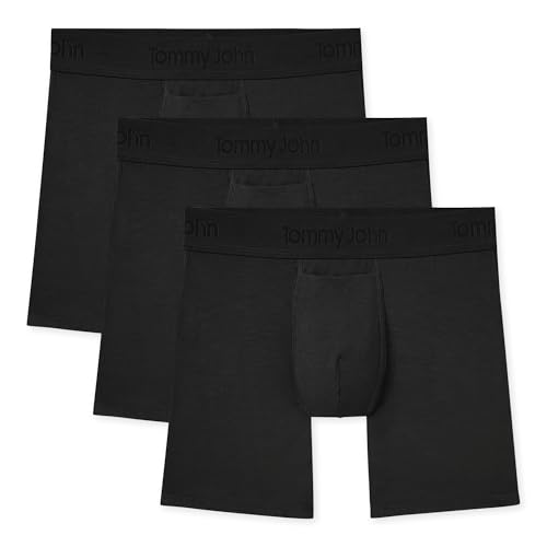 Tommy John Men's Mid-Length Boxer Briefs - Second Skin Fabric - 6...