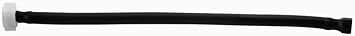 Jaclo 157-SS-BLAK Stainless Steel Flexible Braided 3/8" OD x 1/2" Female IPS Tube, Black
