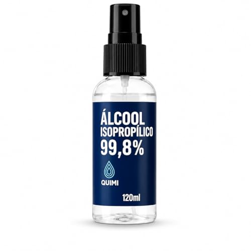 Álcool Isopropílico 99,8% Quimi Vida 120ml com Spray | Limpeza Profissional para Eletrônicos e Superfícies