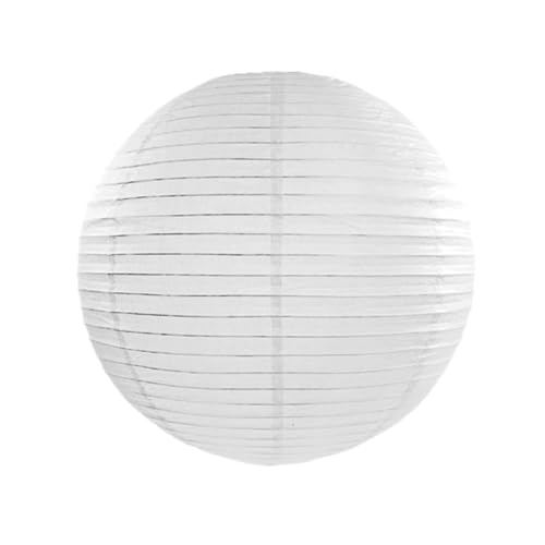 PartyDeco Farolillo Blanco de Papel de 45 cm