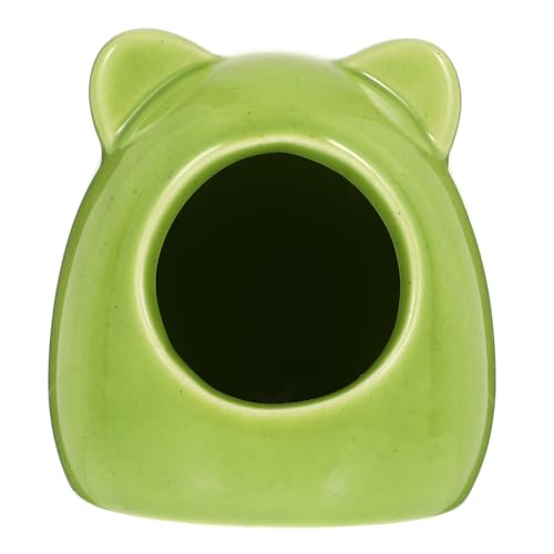 POPETPOP Hamster Ceramic Hideout Summer Cooling Sand Bath Hideaway for Gerbils, Mice, Pigeons and Other Small Animals