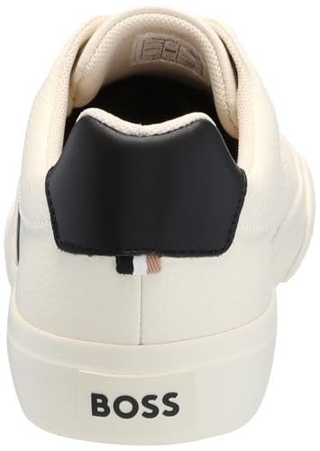Image of BOSS Men's Aiden Logo Block Leather Low Top Sneakers | Casual Shoes