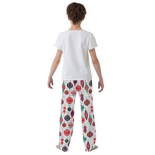 Boys' Pants Christmas Xmas Ornaments Long Bottoms Jogger Pants Elastic Waist Trousers with Pockets S-XL3