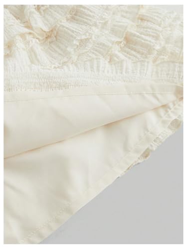 Women's Textured Mini Skirt Y2k Ruffle Layered Elastic Waist Coquette Skirts4