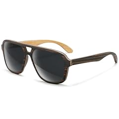 Ebony & Maple Wood Frame Grey Lens