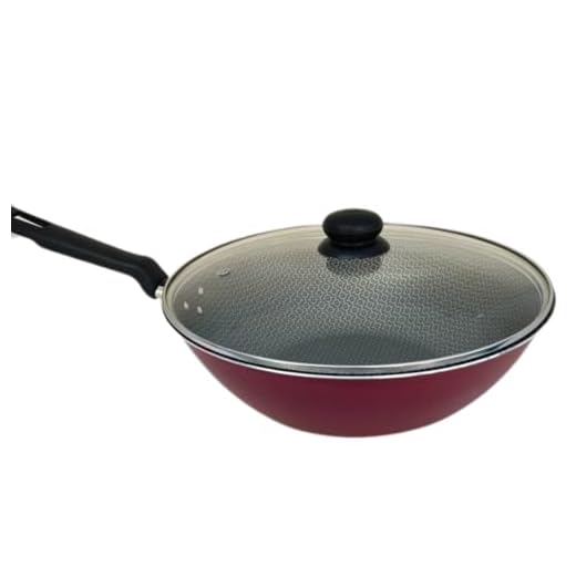 Frigideira Funda Antiaderente Wok Com Tampa- Tramontina (Vermelha, 28 Cm)