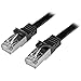 StarTech.com N6SPAT3MBK 3 m Cat6 Patch Cable, Shielded (SFTP) Snagless Gigabit Network Patch Cable, Black Cat 6 Ethernet Patch Lead