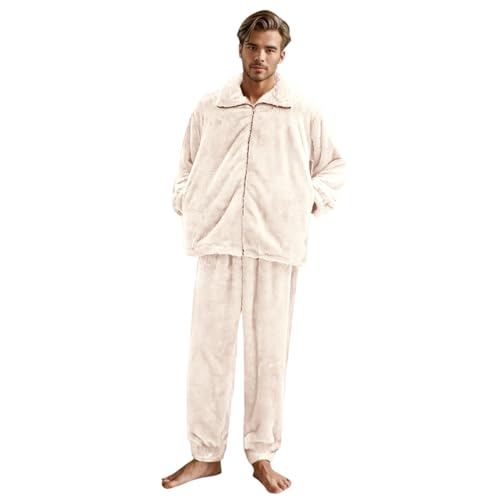 Pyjama en peluche homme fini les frissons d'hiver grâce aux poches chaudes