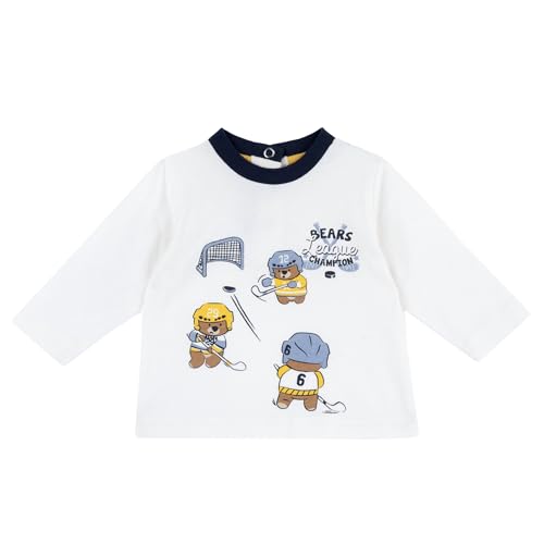 Chicco T-Shirt A Maniche Lunghe, T-Shirt Bimbo 0-24, Bianco (2), 3 Anni