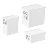 DOITOOL Laundry Detergent Container, 3PCS White Laundry Powder Container, Decorative Plastic Storage...
