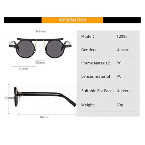 ZIUTNSAV-Punk Small Round Sunglasses For Women Men Retro Sun Glasses Male UV400 Eyeglasses3