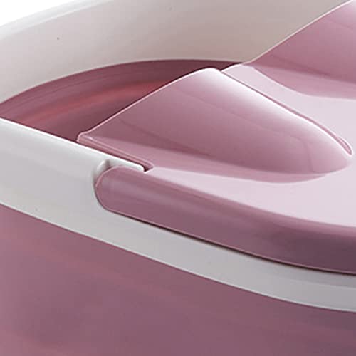 Bañera de pies plegable rosa con rodillos de masaje para spa en casa 2