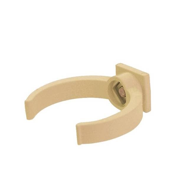 First Plast - Gouttière PVC 16 demi-ronde - Collier lyre pour tube de descente PVC Ø50 - sable - First Plast