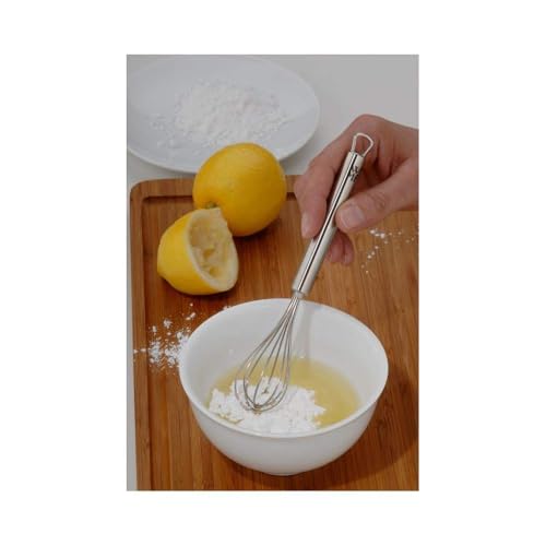 Kasahome Mini fouet de cuisine en acier inoxydable – Fouet de cuisine – Batteur manuel d'oeufs pour gâteaux 16 cm
