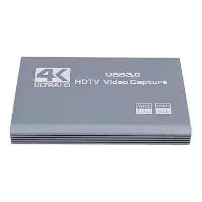 LICAEVEY Video Card, 4K HD Multimedia Interface USB 3.0 60FPS Game Live Streaming, with Built in 3.5mm Microphone Input, for Camera PC Laptop DSLR