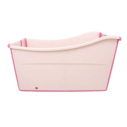 Image of Freestanding Large Foldable Bath Tub Bathtub for Petite Adult Children Baby Toddler Pink