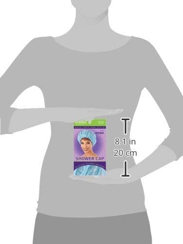 Shower Cap - Sky Blue, Vinyl material, elastic band, extra large, large, won’t fall off your head