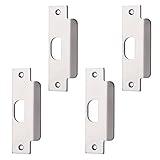 BRINKS Commercial - Replacement Door ASA Strike Plate, Satin Chrome Finish - Reinforce Security on Your Doors