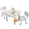 Kids table and chair set adjustable kids table toddler non slip table legsorganizer graffiti desktop suitable for kids table and chairs ages 3 12  urban country home decor