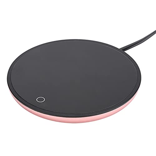 Scaldatazze da caffè per uso scrivania, piastra riscaldante intelligente con 2 impostazioni di temperatura, tappetino riscaldante elettrico impermeabile al tocco per cacao, tè, acqua, latte(Oro)