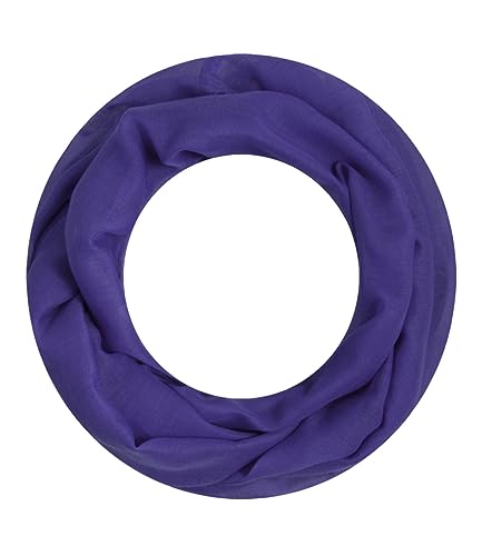 Majea Loop Alice schmaler Damen-Schal Loop Frühlingsschal Schlauchschal Rundschal Tuch uni unisex unifarben einfarbig Halstuch (lila)