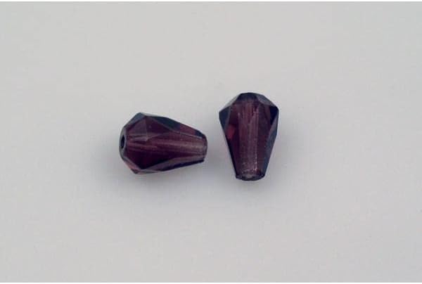 30pcs Fire Polished Faceted Beads Pear Drop 7 x 5 mm, Black (23980), Bohemia Crystal Glass, Czechia 15156802